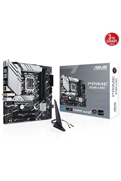 ASUS Prıme B760m-a Wıfı-6e Ddr5 Hdmı Dp Pcıe 16x V4.0 1700p Matx