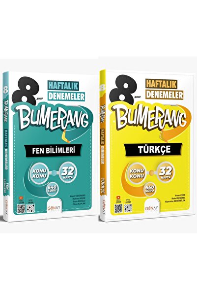 Günay Yayıncılık GÜNAY YAYINLARI 8. SINIF LGS BUMERANG 32 HAFTALIK FEN BİLİML...