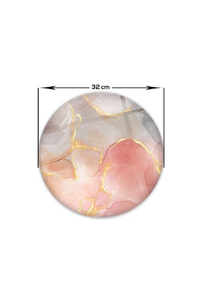 Decorita Romantic Marble Glass Cutting Board - Diameter32