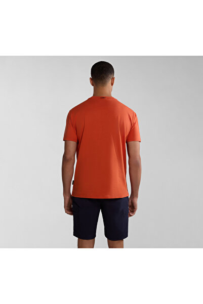 Napapijri P0A4H9KA621-R Napapijri S-Bollo Ss 1 ανδρικό μπλουζάκι πορτοκαλί