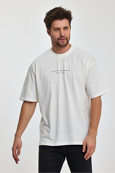 COMBİNE MİCHAİL Ανδρικό μπλουζάκι Oversize Crew Neck Reprimande - Χοντρό ύφασμα