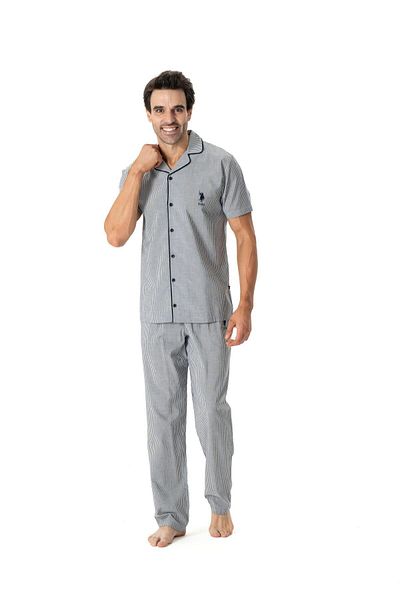 U.S. Polo Assn. Σετ Πυτζάμες US Polo Assn Men's Navy Blue με επένδυση