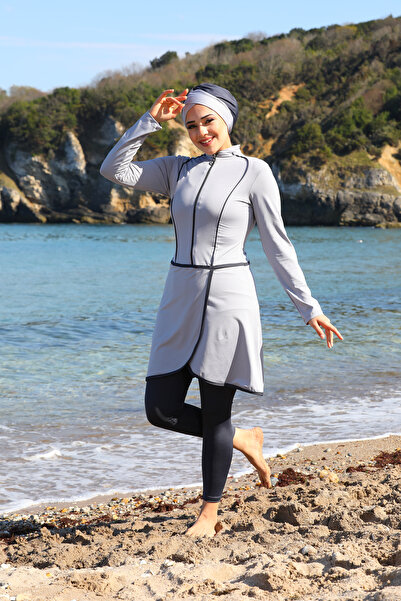 SEBOTEKS Pareo Model Design Closed Hijab Swimsuit with Tights 2230
