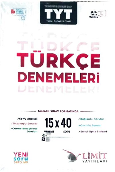 LMT Limit Yayınları Limit Yayınları TYT Türkçe 15 X 40  Denemeleri