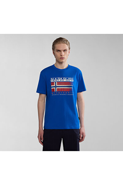 Napapijri P0A4HQRB2L1-R Napapijri S-Kreıs Erkek T-Shirt Lacivert