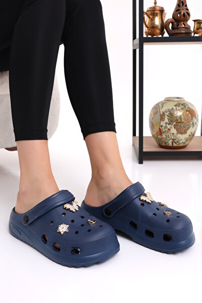 Wordex Rst 225-T Sandale pentru femei cu talpă înaltă Papuci cu strasuri pent...