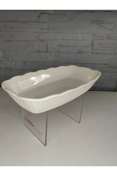 ALANYA HOME DECOR RECTANGLE OVEN PLATE RECTANGULAR OVEN BOWL SERVICE PRESENT 31x18x6 CM