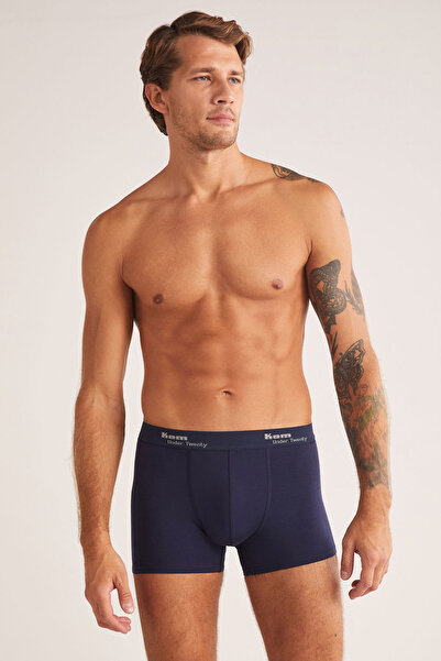 Kom Boxer pentru bărbați, albastru marin, strâmt din Lycra, pachet de 2 piese