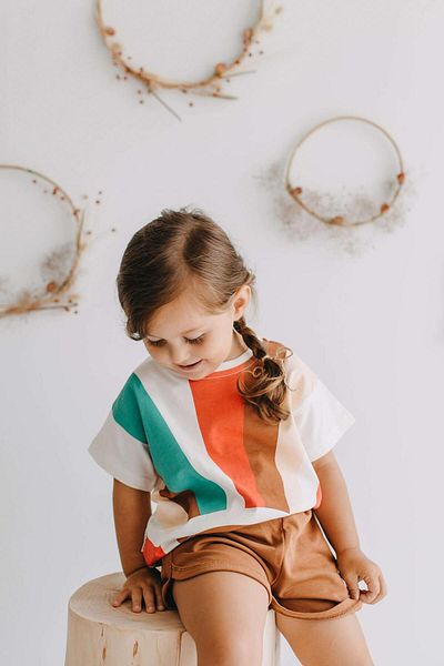 BABYBEK Retro Sun Shorts T-Shirt Set