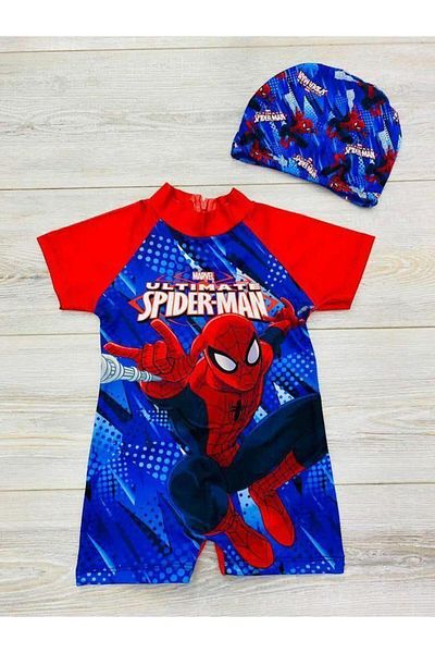 mikam Boy's Boneli Lycra Short Sleeve Jumpsuit Zippered Swimsuit