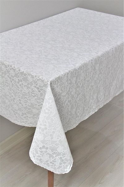 DedeEvTekstil Față de masă din pânză uleioasă din PVC, cu aspect de dantelă, Guipure 07-guipure