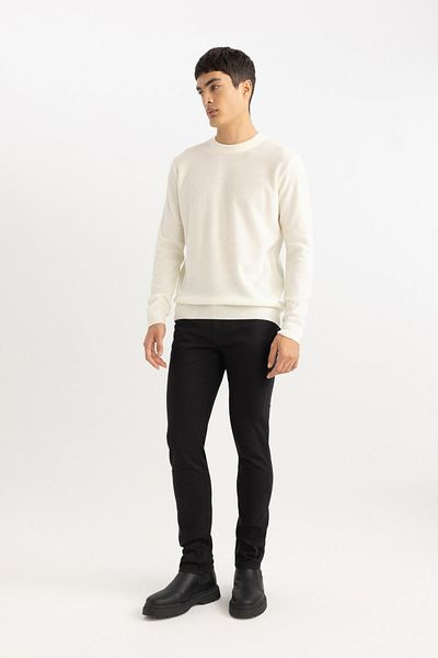 DeFacto Gabardine Chino Canvas Pants Slim Fit Slim Fit Skinny Leg Pocket B2089Ax24Sp