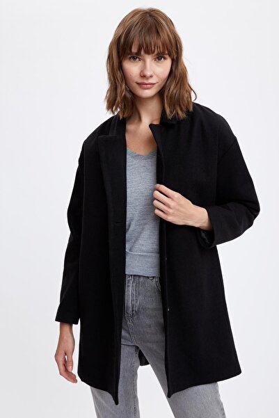 DeFacto Relax Fit Düğmeli Kaşe Kaban