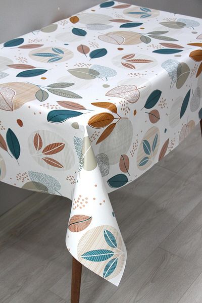 DDHOME Lined Erasable PVC Oilcloth Tablecloth 8279-1