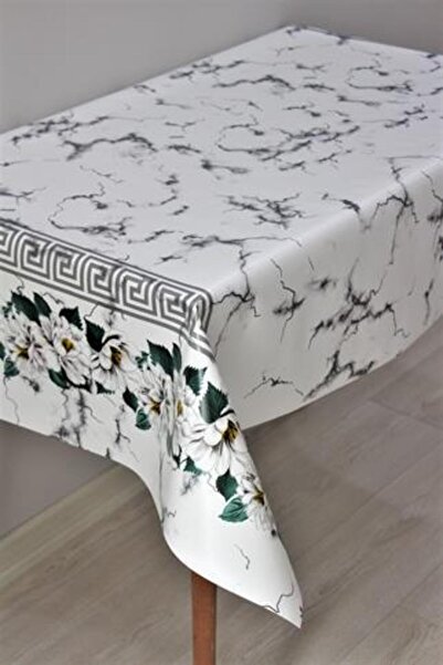 DedeEvTekstil مفرش طاولة من القماش الزيتي PVC قابل للمسح مع بطانة من الألياف ...