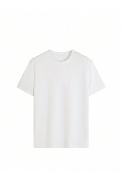 Jose Clothing Μπλουζάκι Unisex Λευκό εμπριμέ από οργανικό βαμβάκι Oversize κοντό μανίκι