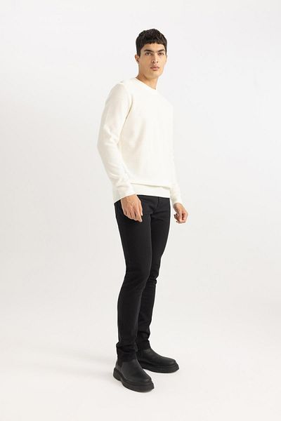 DeFacto Gabardine Chino Canvas Pants Slim Fit Slim Fit Skinny Leg Pocket B2089Ax24Sp
