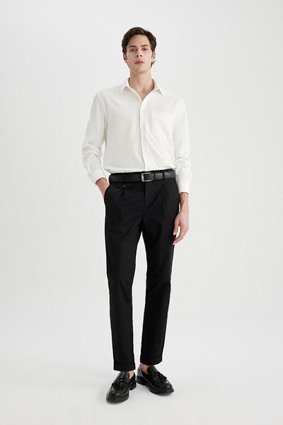 DeFacto Twill-Stoff – Basic-Tapered-Fit-Hose mit Taschen B6585ax24sp