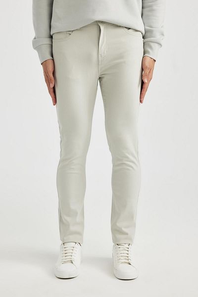DeFacto Gabardine Chino Canvas-Hose, schmale Passform, schmale Passform, schmales Bein mit Taschen, B2089ax24sp