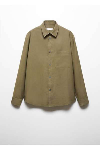 MANGO Man Regular kesim cepli gömlek