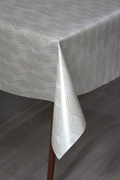 DDHOME Față de masă din pânză uleioasă din PVC, căptușită, ștergabilă 107-A