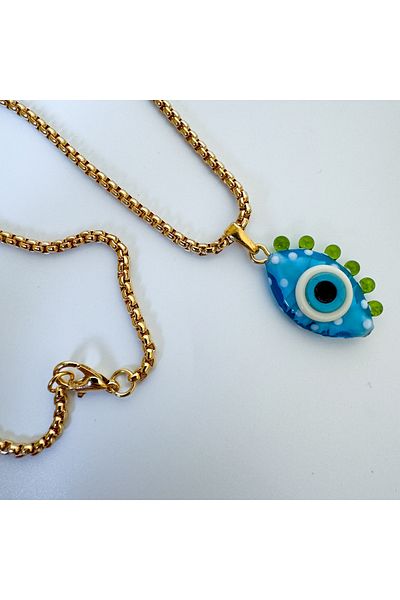 CHARMLUCKY Murano eye evil eye necklace