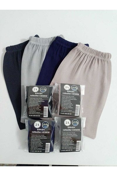 2A Men's 4-Piece Bath Bath Washcloth# Thick Pouch# Peeling Cellulite Pouch# Dead Skin Soyan Pouch#Colorful Pouch