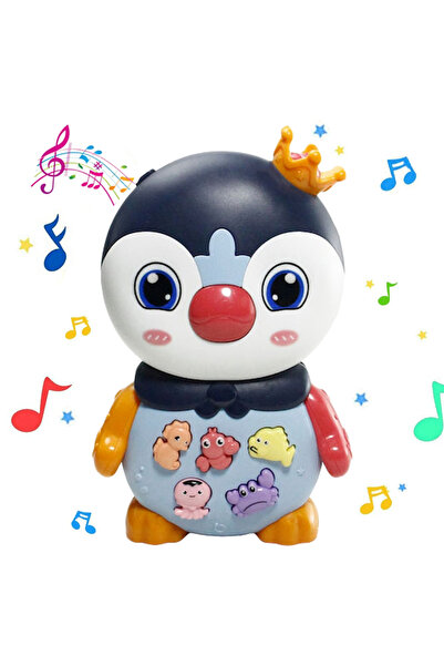 TUENGİ STORE Işıklı Müzikli Bebek Aktivite Oyuncağı Piyano Sevimli Penguen Müzikli Eğitici Oyuncak