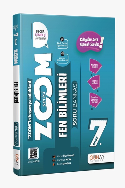 Günay Yayıncılık GÜNAY YAYINLARI 7. SINIF ZOOM SERİSİ FEN BİLİMLERİ SORU BANKASI 2024-2025