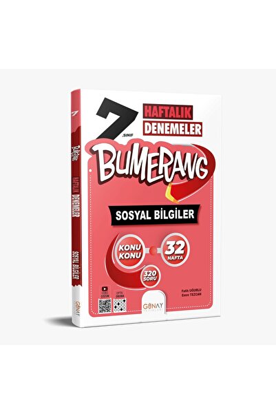 Günay Yayıncılık GÜNAY YAYINLARI 7. SINIF BUMERANG 32 HAFTALIK SOSYAL BİLGİLE...