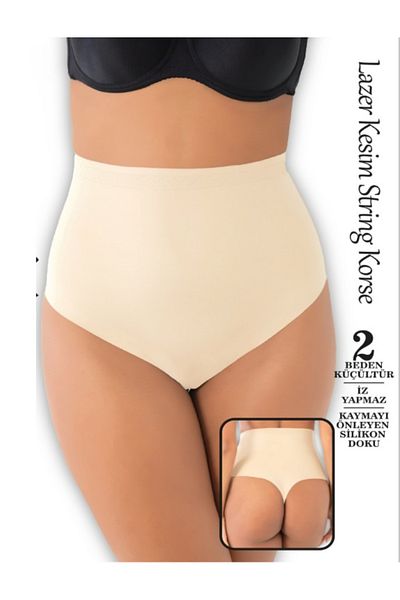 by İGP Nude Color Laser Cut String Recovery Thong Panty Corset