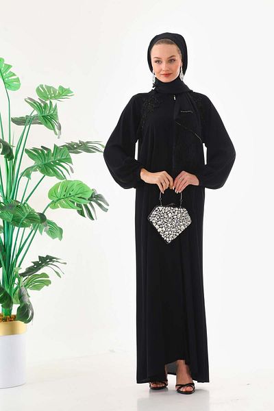 AGH Değerli Hediyeler Lux și stilat Ferace Dubai mătase Reglan Lace Ferace Hijab Îmbrăcăminte exterioară