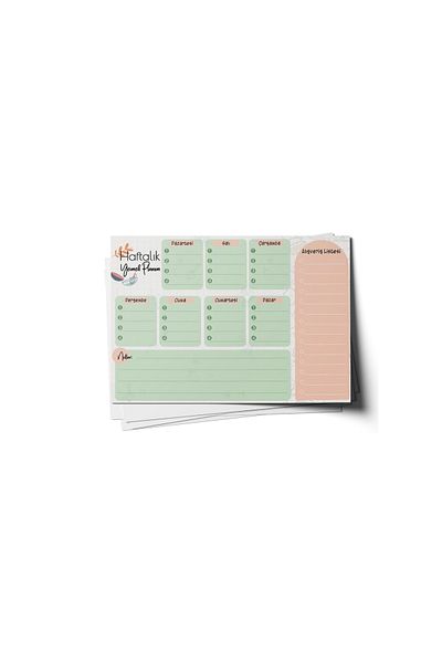 Planneradair PLANIZAT MENU DE SĂPTĂMÂNI (1 AN, 52 coli, dimensiune A5)