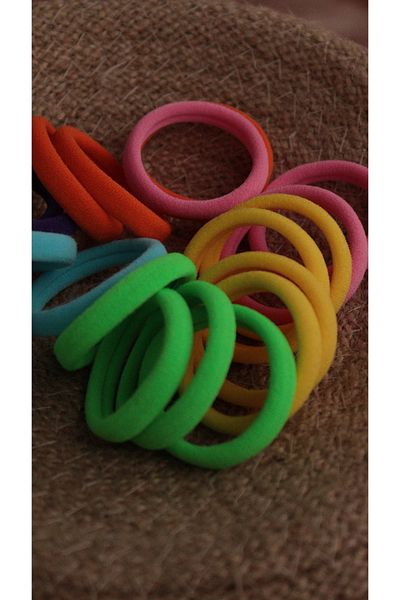 MİNAHOBİ Colorful Women's Rubber Buckle Set of 20