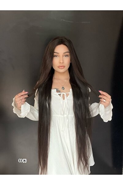 Suzan Peruk 110 cm 430 gram Ekstra boy%100 Doğal Gerçek saç Tül Peruk  insan ...