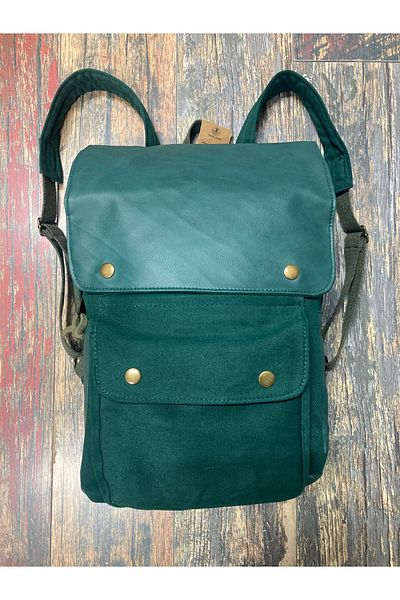 Street Bag Δερμάτινο σακίδιο πλάτης Geronimo με κάλυμμα καθημερινής χρήσης Σχολική τσάντα ταξιδιού για κάμπινγκ