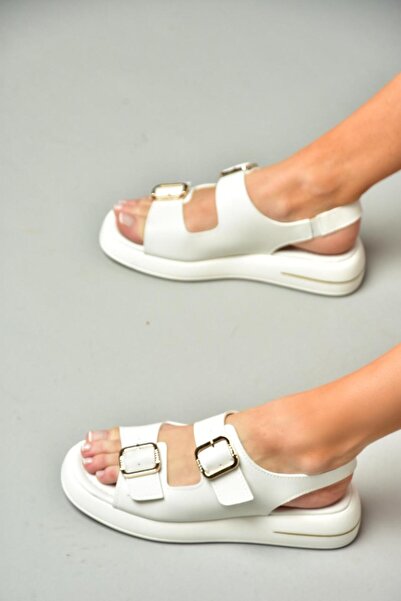 Fox Shoes S518108309 Sandale albe de damă