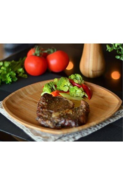 Bambum طبق تقديم مربع من 6 قطع من بيني مقاس 25 سم