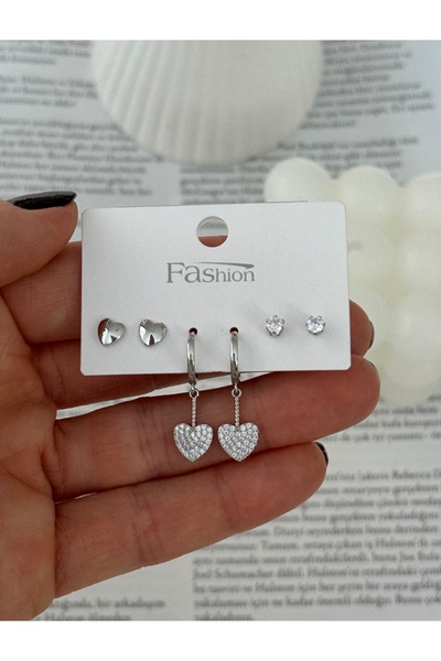 HERCY Minimalist Zirkon Taşlı Ithal Küpe Set | Minimal Küpe