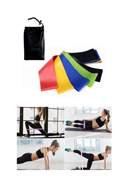 CKSpor Set de 5 benzi de rezistență din latex pentru aerobic, cu rezistențe d...