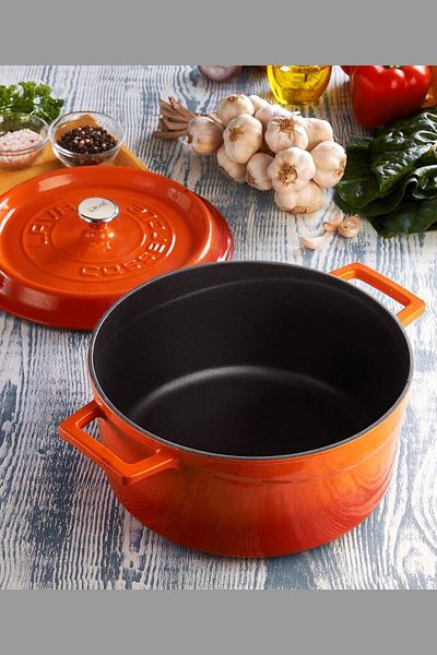 Lava 28 cm Round Deep Pot - Trendy