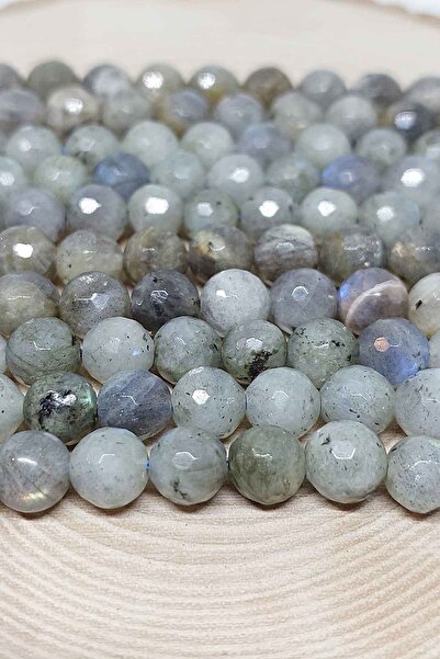 Yasamtohumu Labradoritni kamen, četvrtina niza - dužina 9 cm, svetla boja, fa...