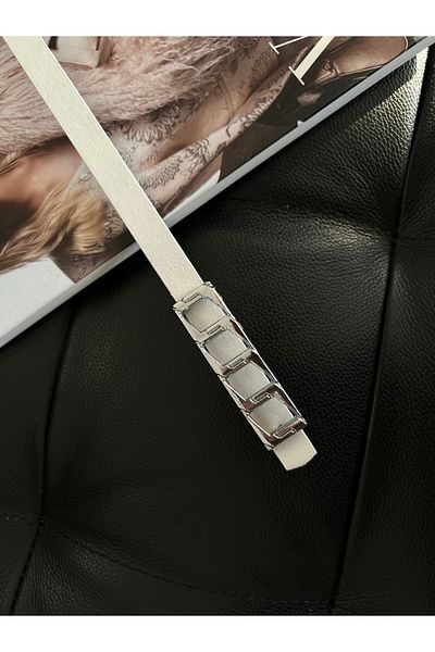 Fiori Curea de bază pentru pantaloni pentru femei, centură pentru jachetă, centură pentru rochie, centură pentru cămașă cu cataramă cu lanț subțire