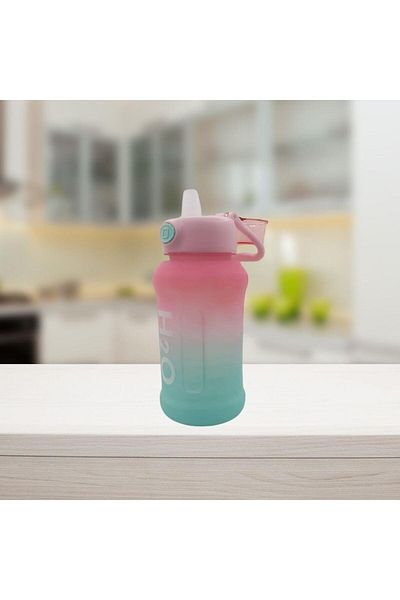 Hediye Vakti زجاجة مياه تحفيزية من البولي كربونات H2O سعة 1 لتر