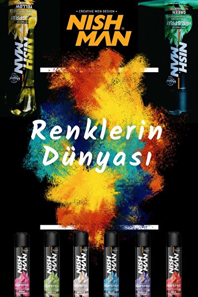 NISHMAN Renkli Saç Spreyi / Pembe - 150 Ml