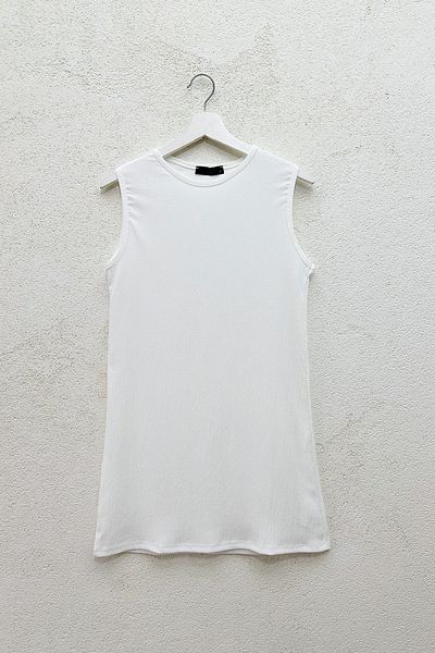 MODAQU Zero Sleeve Wrap Underwear Tunic White