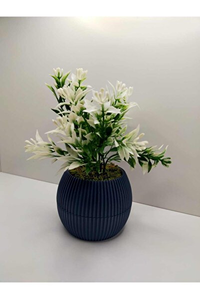 Green White Artificial Plant Garnish Stone Algae 17 Cm Decorative Bathroom Kitchen Table Flower in Flower Pot