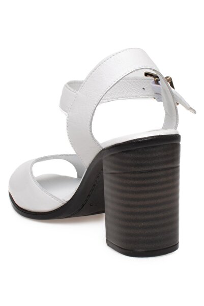 Mammamia D24Ys-1860Z Heeled White Women's Sandals