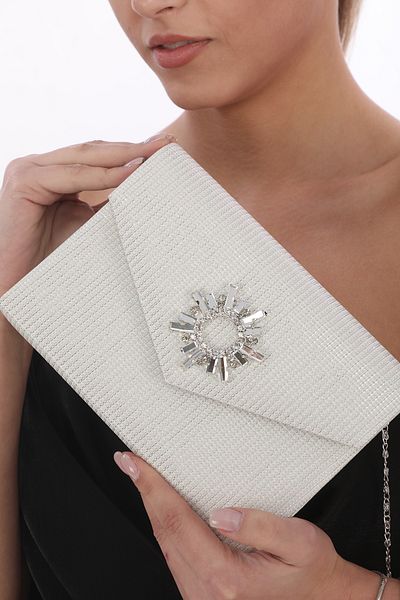 Piedra Mother of Pearl Color Chupra Αξεσουάρ πέτρας με μαγνήτη κάλυμμα φακέλου Βραδινή τσάντα φορέματος που μπορεί να χρησιμοποιηθεί με ιμάντα ώμου