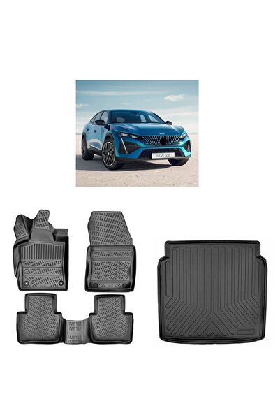 Rizline PEUGEOT 408 Benzinli 2023- 3D HAVUZLU PASPAS + 3D BAGAJ HAVUZU SİYAH ...